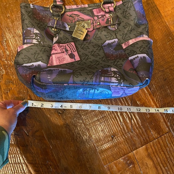 Kathy Van Zeeland bag purse purple. Safari / travel decorated and gently used! - Picture 9 of 11